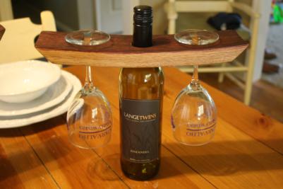 2 Glass and Wine Bottle Holder