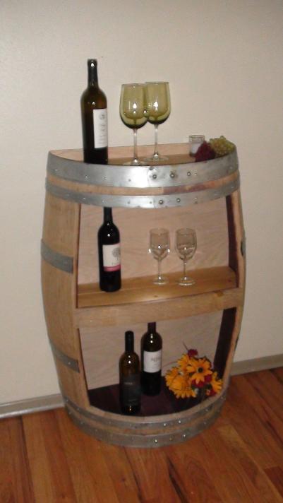 1/2 Barrel Bottle and Glass Display