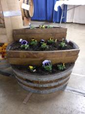 Wine Barrel 1/2 layered planter